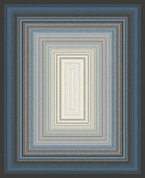 Dywan wełniany do salonu Agnella STIM Niebieski Kwadrat AGNUS