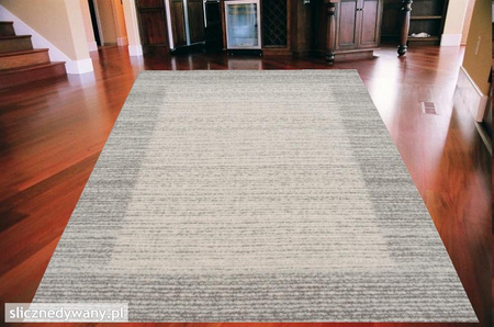 Dywan wełniany do salonu CYRYNA Popielaty MAGIC