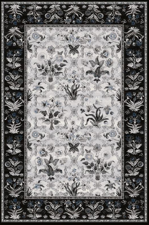 Dywan wełniany do salonu OLANDIA Czarny ISFAHAN