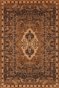 Dywan wełniany do salonu ROSO Złoty BASIC