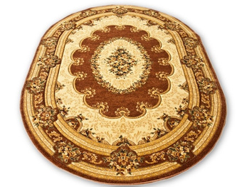 Dywan klasyczny do salonu JAKE 5889 Brązowy Owal YEMEKES