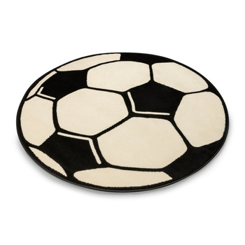 Dywan do pokoju dziecięcego PIŁKA NOŻNA Czarno-Biała ALFA
