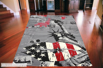 Dywan młodzieżowy AMERICAN KISS Szary CITY