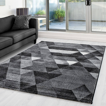 Dywan nowoczesny do salonu i sypialni Diament LAMI Szary