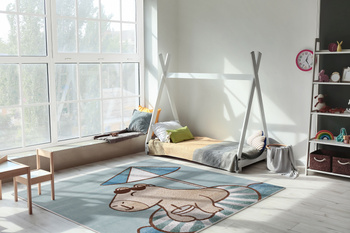 Dywan kwadratowy do salonu Agnella FD CHILL Miętowy Zielono Niebieski SENSI