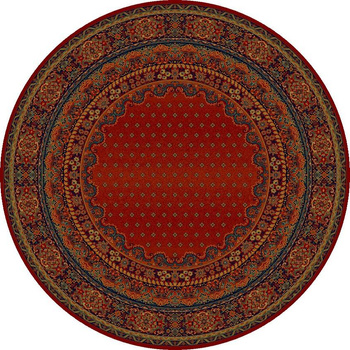 Dywan wełniany do salonu Dywilan BARON Burgund 2 Koło POLONIA