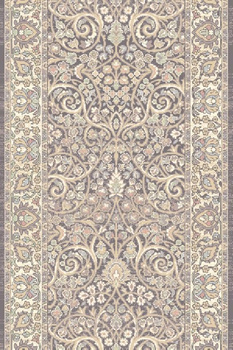 Dywan wełniany do salonu CHLORIS Antracytowy Chodnik ISFAHAN