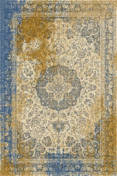 Dywan wełniany do salonu OKUTAN Złoty ISFAHAN