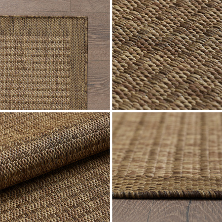 Dywan mata nowoczesny balkon, taras, patio LOX Brązowy GIZA