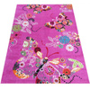 Dywan dziecięcy dla dzieci MOTYLKI 114 Różowy BELLA Kids
