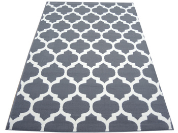 Dywan nowoczesny do salonu MAKAO Popielaty LUNA