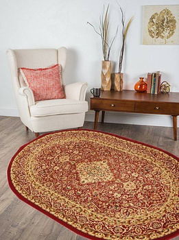 Dywan klasyczny do salonu JUSTIN 8581E Czerwony Owal YEMEKES