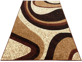 Dywan nowoczesny do salonu WARSTWY 684 Brązowy KATLA