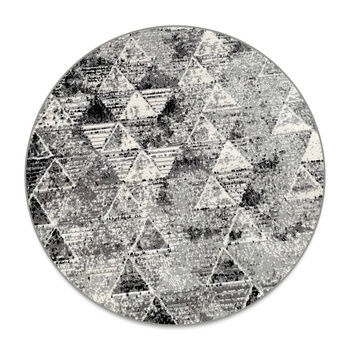 Dywan nowoczesny do salonu DIAMO Szary Koło LAILA