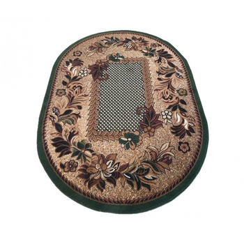 Dywan klasyczny do salonu SAMSON BCF Alfa 01 Zielony Owalny