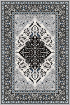 Dywan wełniany do salonu LEYLA Szary ISFAHAN