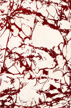 Dywan akrylowy do salonu CYMES Czerwono Beżowy MELBA