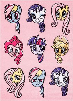 Dywan dla dzieci TOGETHER Różowy HAPPY