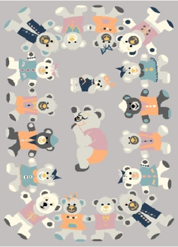 Dywan dziecięcy PLUSH Jasny Szary EDEN