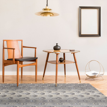 Dywan wełniany do salonu Agnella KATI Antracytowy CALISIA M