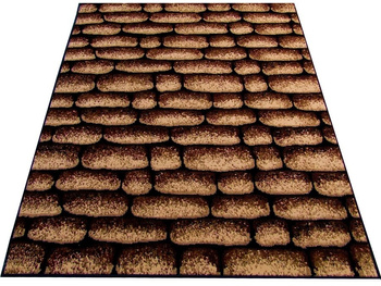 Dywan nowoczesny do salonu CEGŁY 100M Brązowy KATLA