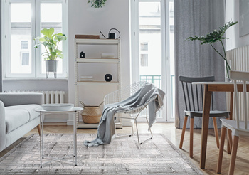 Dywan wełniany do salonu HISTRIA Popielaty MAGIC