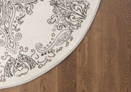 Dywan do salonu Agnella FD BIANCA Perła Kremowy Koło LIDA