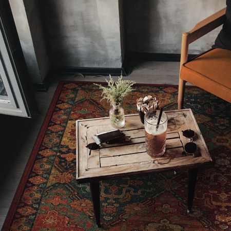 Dywan wełniany klasyczny do salonu Dywilan TORINO Rubin OMEGA