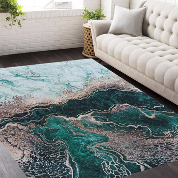 Dywan antypoślizgowy do salonu OCEAN Zielony 111 HORECA NEW