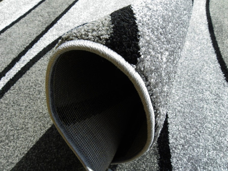 Dywan nowoczesny do salonu PASKI Ciemny Szary G845K ALANJA