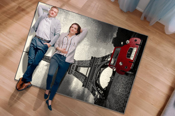 Dywan młodzieżowy CITROEN WIEŻA EIFFLA Czerwony CITY