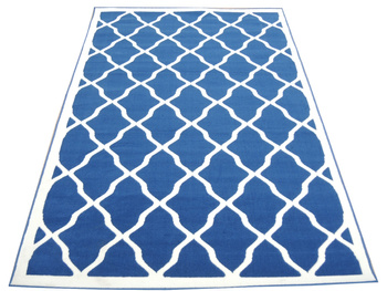 Dywan nowoczesny do salonu KALIF Niebieski FLORENCE