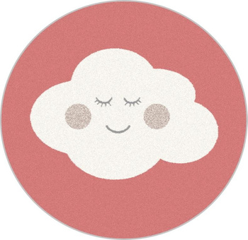 Dywan dziecięcy CLOUD Róż Koło SOFT