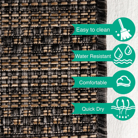 Dywan nowoczesny in-outdoor FALKA Czarny ZAGORAS