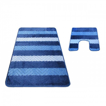 Dywan do łazienki Montana 02 w wycięciem niebieska