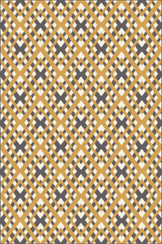 Dywan nowoczesny do salonu RAUTE Złoty SOFT