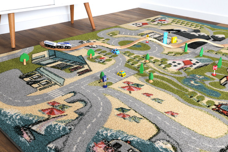 Dywan dla dzieci Agnella UGO ULICE Kiwi Zielony FUNKY TOP