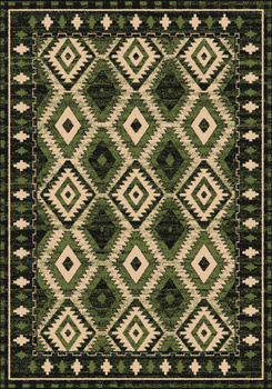 Dywan klasyczny do salonu FD Agnella GABE Groszek Zielony STANDARD