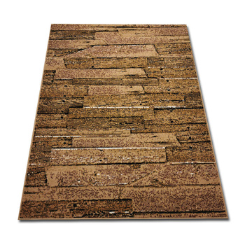 Dywan nowoczesny do salonu DESKI Brązowy ALFA NEW IDEA