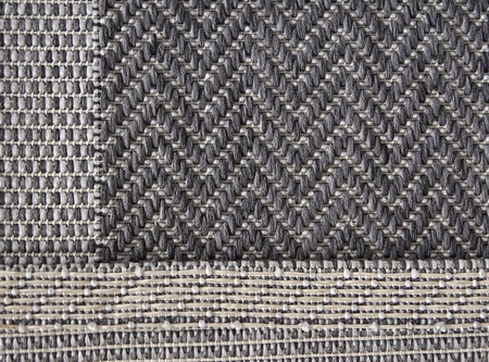 Dywan mata nowoczesny balkon, taras, patio CHEVRON Ciemno Szary Koło MIOVANI