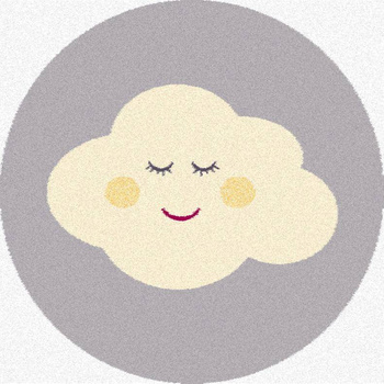 Dywan dziecięcy Agnella CLO Szary Koło FUNKY