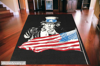 Dywan młodzieżowy UNCLE SAM Czarno Niebieski CITY