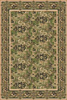 Dywan klasyczny do salonu Agnella NAZCA Groszek Zielony STANDARD