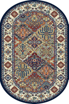 Dywan klasyczny do salonu BERGENIA Owal Złocisty STANDARD