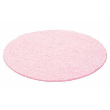 Dywan nowoczesny do salonu, sypialni Shaggy Jasny Róż Koło LITE