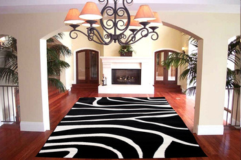 Dywan nowoczesny do salonu ALAZEBRA Czarno Biały ALFA