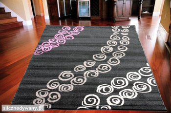 Dywan do salonu Spiral Czerń ALFA