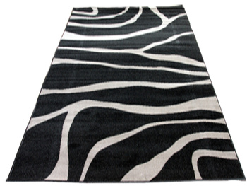 Dywan nowoczesny do salonu ALAZEBRA Czerń Popiel ALFA