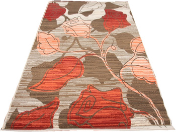 Dywan nowoczesny do salonu BUKIET Bordo ALFA