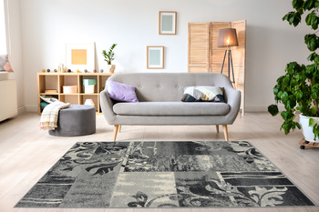 Dywan nowoczesny do salonu ORNAMENT Popiel ALFA